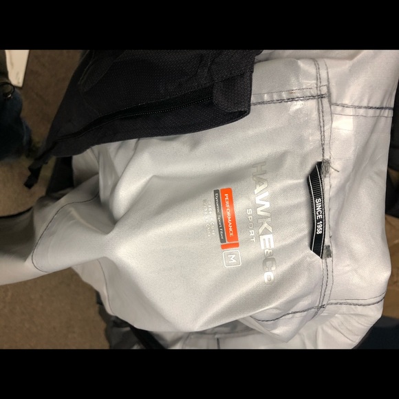 Hawke & CoMens Hooded Rain Full Zip Jacket,Black, - Picture 5 of 7